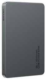 Внешний аккумулятор Usams CD231 PD20W 5000mAh Tarnish 5KCD23101 выход Type-C: 5V-3A, 9V-2.22A, 12V-1.67A, вход Type-C: 5V-3A, 9V-2A, 12V-1.5A, беспроводная зарядка: до 15W, кабель в комплекте, материал: алюминий