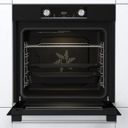 Встраиваемые электрические духовки GORENJE/ Духовой шкаф, 77л, 60 см, ExtraSteam: приготовление с паром, Очистка паром AquaClean, черный BOSX6737E03B