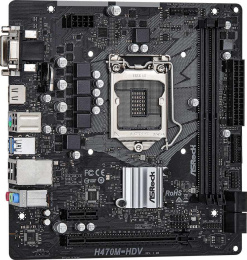 Материнская плата ASROCK H470M-HDV, LGA 1200, Intel H470, mATX, Ret
