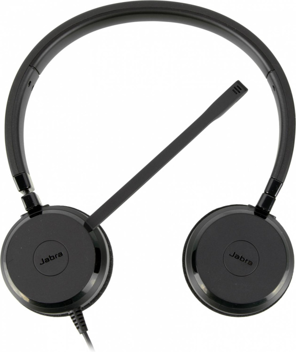 Гарнитура Jabra Evolve 20 MS Stereo, для контактных центров, накладные, проводные, черный [4999-823-109]