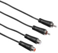 Кабель-удлинитель аудио HAMA 2хRCA (m) -  2хRCA (f),  10м, черный [00122279]