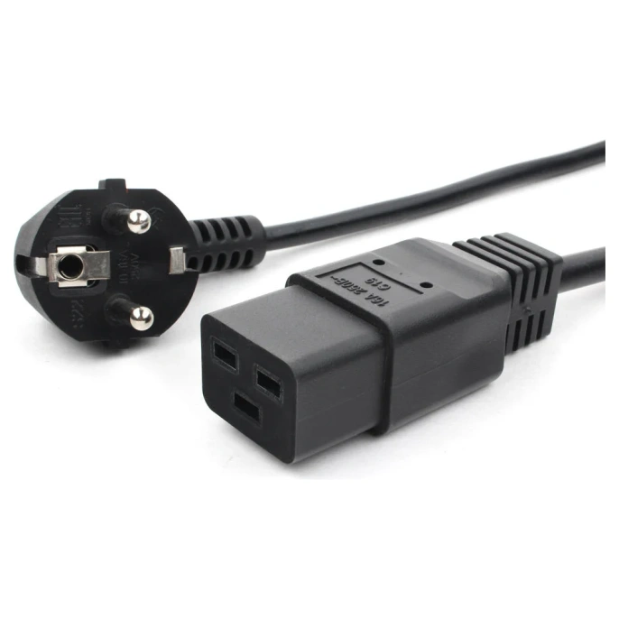 Шнур Power Cube ПВС-АП 3x1,5 S22C19-250-16-1.8, черн, 1.8 м, C19, 3x1.5, 16А, с зазем, Россия RPC-186C191,8BL
