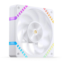 Кулер для корпуса Case Cooler JONSBO HF2-120WR Reverse 120x120x25mm, 4-pin PWM, ARGB, 63.3CFM, 29.5dBA, 2200RPM, White