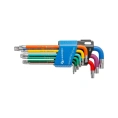 Набор Г-образных удлиненных ключей TORX HOEGERT TECHNIK с цветной маркировкой, Т10-Т50 HT1W817