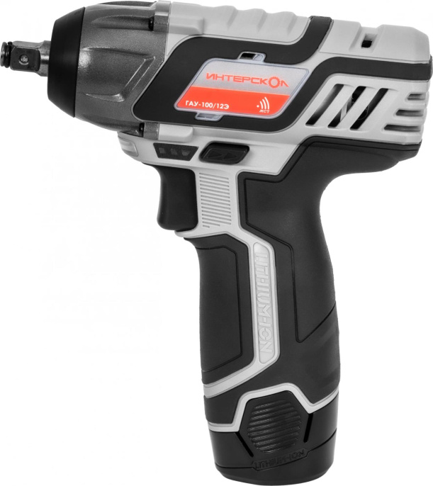 Гайковерт Интерскол ГАУ-100/12Э аккум. патрон:квад.3/8" кейс в комплекте 807.2.2.70