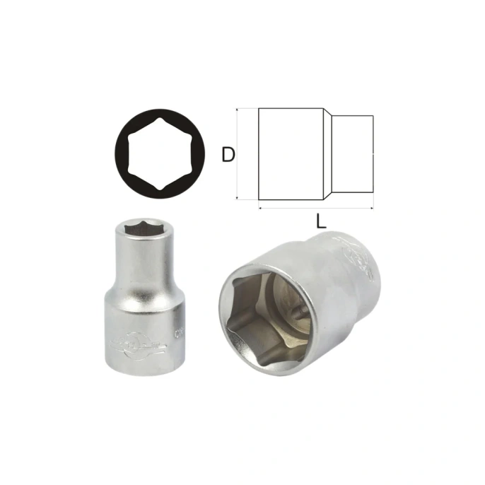 Матовая головка Aist 9 мм 1/4" 6-гранная без накатки 211109A-M 00-00002686