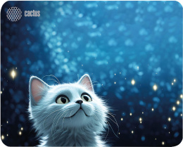 Коврик для мыши CACTUS White Cat (Белый кот) (тканевый, прорезиненное основание, 300x250x3мм) (CS-MPC-D11M)