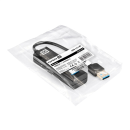 USB-Хаб (концентратор) 4-в-1 ExeGate DUB-4TP (кабель-адаптер USB3.0 --> 4xUSB3.0, Plug&Play, черный) EX296925RUS