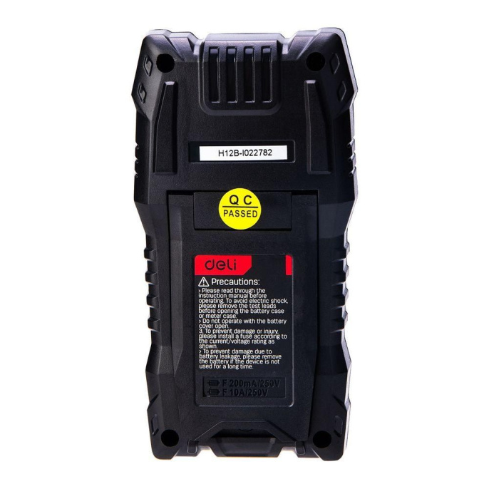 Многофункциональный цифровой мультиметр Deli DL334301 напряж. 0,2-600В, сила тока 0,02-10А, сопр. 0,0002-20 МОм, ЖК-дисплей