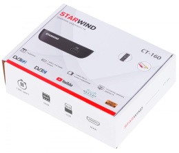 Ресивер DVB-T2 STARWIND CT-160,  черный