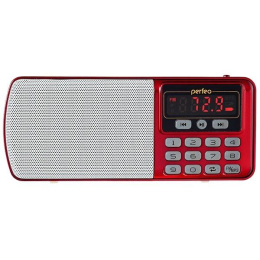 Perfeo радиоприемник цифровой ЕГЕРЬ FM+ 70-108МГц/ MP3/ питание USB или BL5C/ красный i120-RED [PF_5026]
