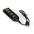 USB-Хаб (концентратор) 4-в-1 ExeGate DUB-42 (кабель-адаптер USB2.0 --> 4xUSB2.0, Plug&Play, черный) EX293976RUS