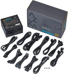 Блок питания AZZA PSAZ-850G, 850Вт, 80 PLUS GOLD, 120мм, черный, retail