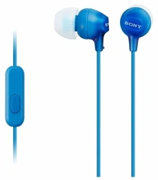 Гарнитура внутриканальные Sony MDR-EX14AP 1.2м синий проводные в ушной раковине MDREX14APLIZIN