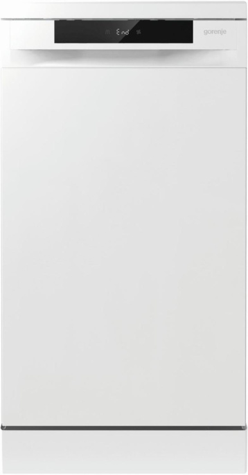 Посудомоечная машина Gorenje GS531E10W 2 корзины , узкая, напольная, 44.8см, загрузка 9 комплектов, белая