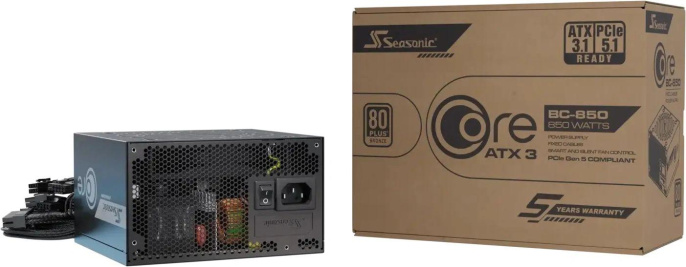 Блок питания Seasonic ATX 850W Core V2 BC-850 80+ bronze 20+4pin APFC 120mm fan 2xSATA RTL
