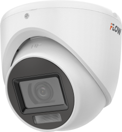 Камера IFLOW F-AC-2322M 2.8mm 2Мп уличная купольная HD-TVI камера с гибридной подсветкой ИК/LED до 30/20м и встроенным микрофоном AoC