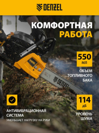 Бензопила DENZEL DGS-4516 [95230]