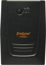 ИБП ExeGate Power Back BNB-450.LED.AVR.2SH 450VA/240W, LED, AVR,2*Schuko, батарея 12V 4.5Ah, металлический корпус, Black EP279215RUS
