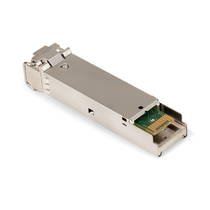 Exegate EX298329RUS Трансивер SFP EXT-1G-MM850-LC2-550M 1000Base-SX для многомодового оптического кабеля, 1,25 Гбит/с, Tx:850/Rx:850 нм, до 550 м, разъем Duplex LC