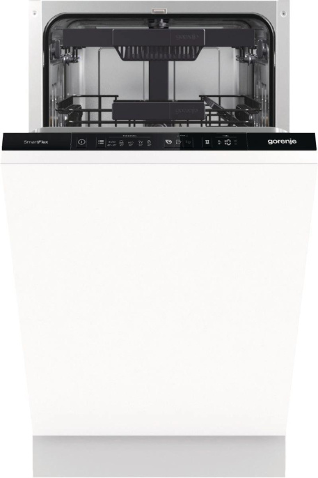 Встраиваемая посудомоечная машина Gorenje GV561D10, узкая, ширина 44.8см, полновстраиваемая, загрузка 11 комплектов
