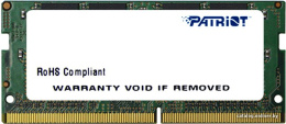 Оперативная память для ноутбука 4Gb Patriot Signature PSD34G160081S, SODIMM DDR III, PC-12800, 1600MHz, 1.5V