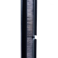 Cabeus SH-J004A-BK Кабельный органайзер горизонтальный 19" 1U, с щеточным вводом, металлический, цвет черный (RAL 9004)
