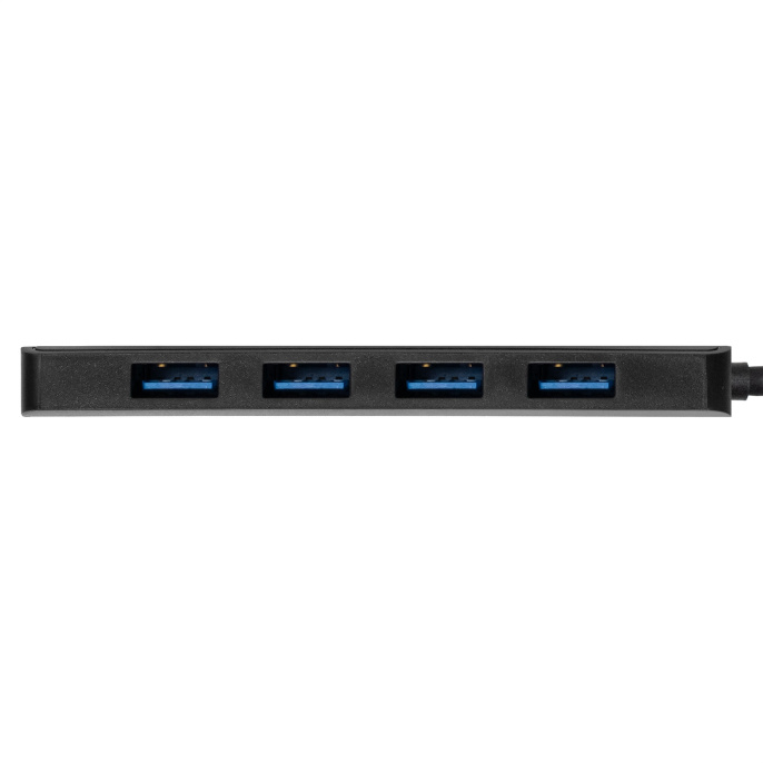 USB-Хаб (концентратор) 4-в-1 ExeGate DUB-4P/1 (кабель-адаптер USB3.0 --> 4xUSB3.0, доп. разъем USB Type-C для подключения источника питания, Plug&Play, черный) EX293980RUS