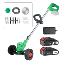 Аккумуляторный триммер-газонокосилка Zitrek GreenCut 20 Pro 20 В, Li-ion аккумулятор 2 шт, колеса 082-2005