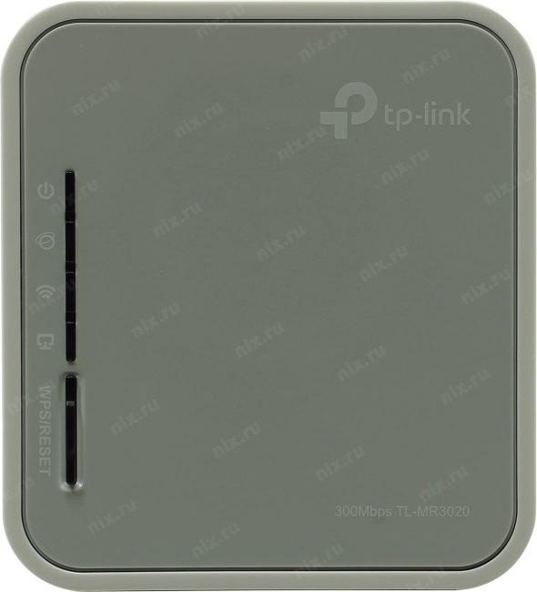 Wi-Fi роутер TP-LINK TL-MR3020,  Wi-Fi 4,  N300,  2.4ГГц, 1 WAN/LAN, 1xUSB, белый