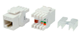 Модуль Hyperline KJ8-8P8C-C6-180-WH информ. Keystone RJ45 кат.6 UTP бел. упак.:1шт
