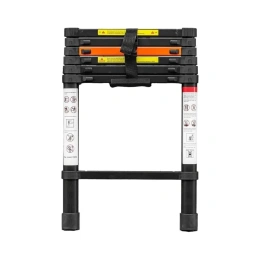 Телескопическая алюминиевая бытовая лестница ROCKFORCE 2.0 м RF-UP200