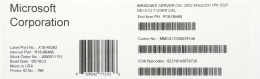 ПО Microsoft Windows Server CAL 2022 English 1pk DSP OEI 5 Clt User CAL R18-06466