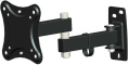 Кронштейн для телевизора HAMA Fullmotion, 10-27", настенный, черный [r1118152]