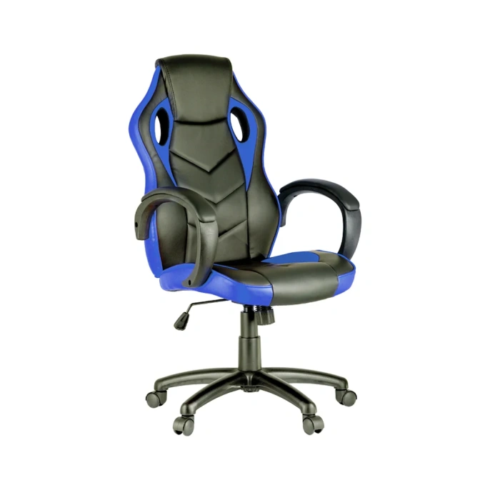 Игровое кресло Helmi HL-S07 Boost экокожа/ткань черная/синяя 279721