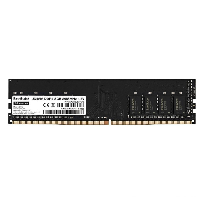 Модуль памяти ExeGate Value DIMM DDR4 8GB <PC4-21300> 2666MHz EX283082RUS