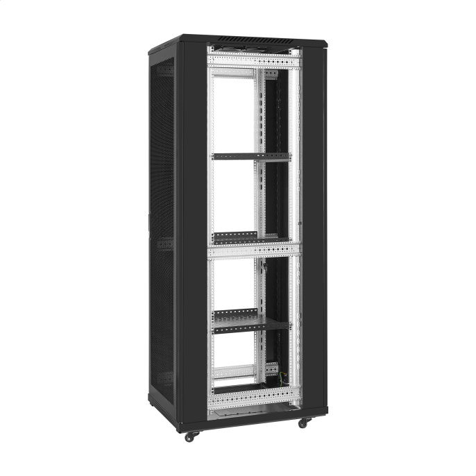 Шкаф телекоммуникационный 19" напольный 42U ExeGate EC-FS-42U.600.800.V.V.BLACK 19”, 42U, (EX300275RUS)
