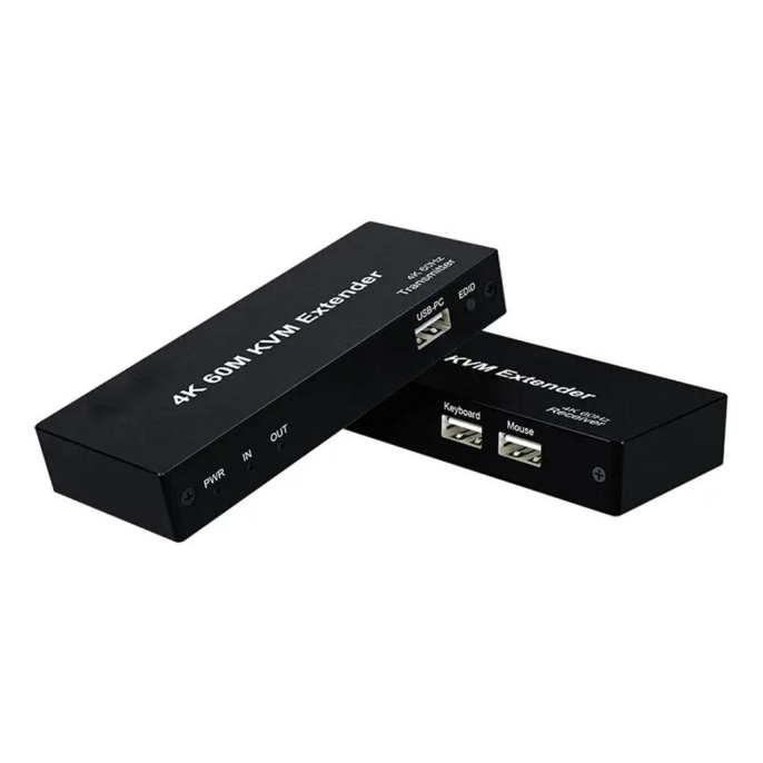 ORIENT VE070, HDMI 2.0 KVM extender Tx+Rx , HDMI+USB+Audio удлинитель до 60 м по витой паре Cat6, HDMI 2.0, 4K@60Hz, HDCP, дополнительный выход HDMI, передача ИК сигнала управления 33336