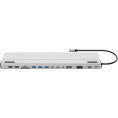Док-станция USB-C VCOM CU4703 USB-C - HDMI F +DSub 15F +DP F +SD/microSD CR+3xUSB3.0+2xUSB2.0+2xUSB-C+RJ45+audio
