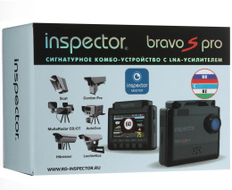 Видеорегистратор с радар-детектором Inspector BRAVO S PRO черный 2Mpix 1080x1920 1080p 140гр. GPS iCatch SPCA6350M