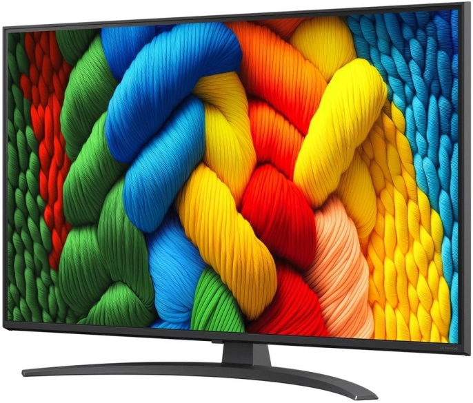 43" Телевизор LG 43NANO81A6A.ARUG NanoCell, 4K Ultra HD, черный, СМАРТ ТВ, WebOS