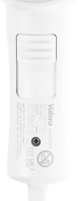 Фен Valera Hospitality Action Super Plus 1600, 1600Вт, белый и хром