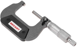 Микрометр Rexant 12-9111 гладкий МК разм.шага 0.01мм серебристый черный