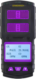 Детектор газа портативный ERMENRICH NG60, фиолетовый/ черный [84760]