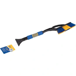Зимняя щетка со скребком 57 см сине-желтая щетина KRAFT KT 830067