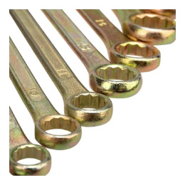 Rexant 12-5842-2 Набор ключей комбинированных 8-11, 13, 14, 17, 19мм , 8 шт, желтый цинк