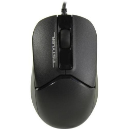 Мышь A4Tech Fstyler FM12S черный оптическая 1200dpi silent USB 3but (FM12S BLACK)