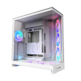 Корпус без блока питания Case NZXT H9 Flow RGB+ 2025 , Midi-Tower, TG, 6x140mm RGB + 1x120mm RGB, 2xUSB-A 3.2 + 1xUSB-C 3.2, E-ATX, ATX, mATX, mITX White (CM-H92FW-P1)