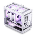 Корпус без блока питания Case JONSBO C6 MAX Handle, Mini-Tower, TG, no fan, 1xUSB-A 3.0 + 1xUSB-C 3.1, mATX, mITX White (C6 MAX White)