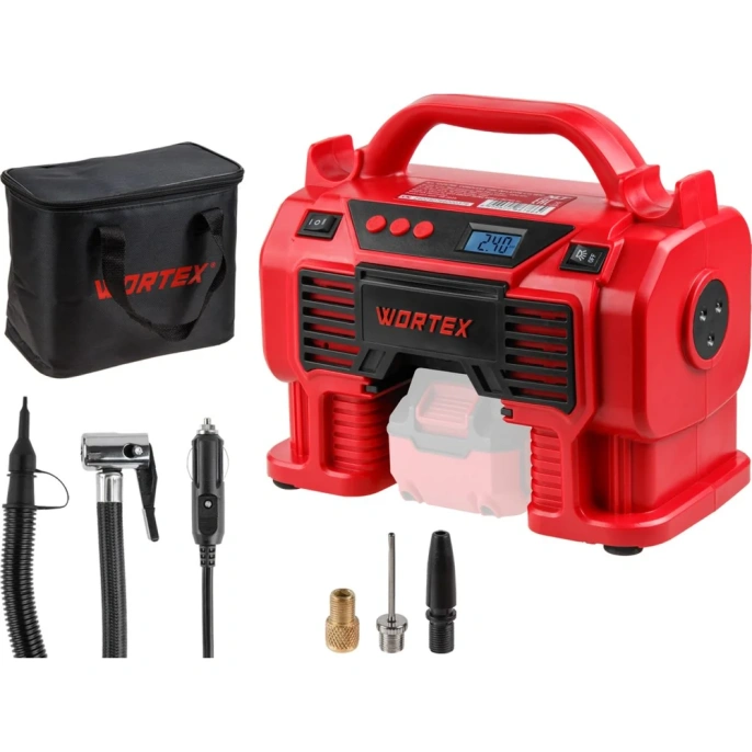 Аккумуляторный компрессор WORTEX CTI 1810 в кор. ALL1 XLT SOLO 18 В, 11 бар, 9/360 л/мин 1325766